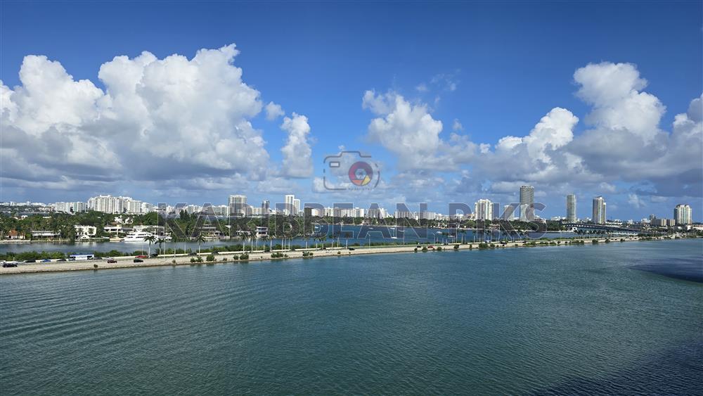 Miami vue d'un bateau