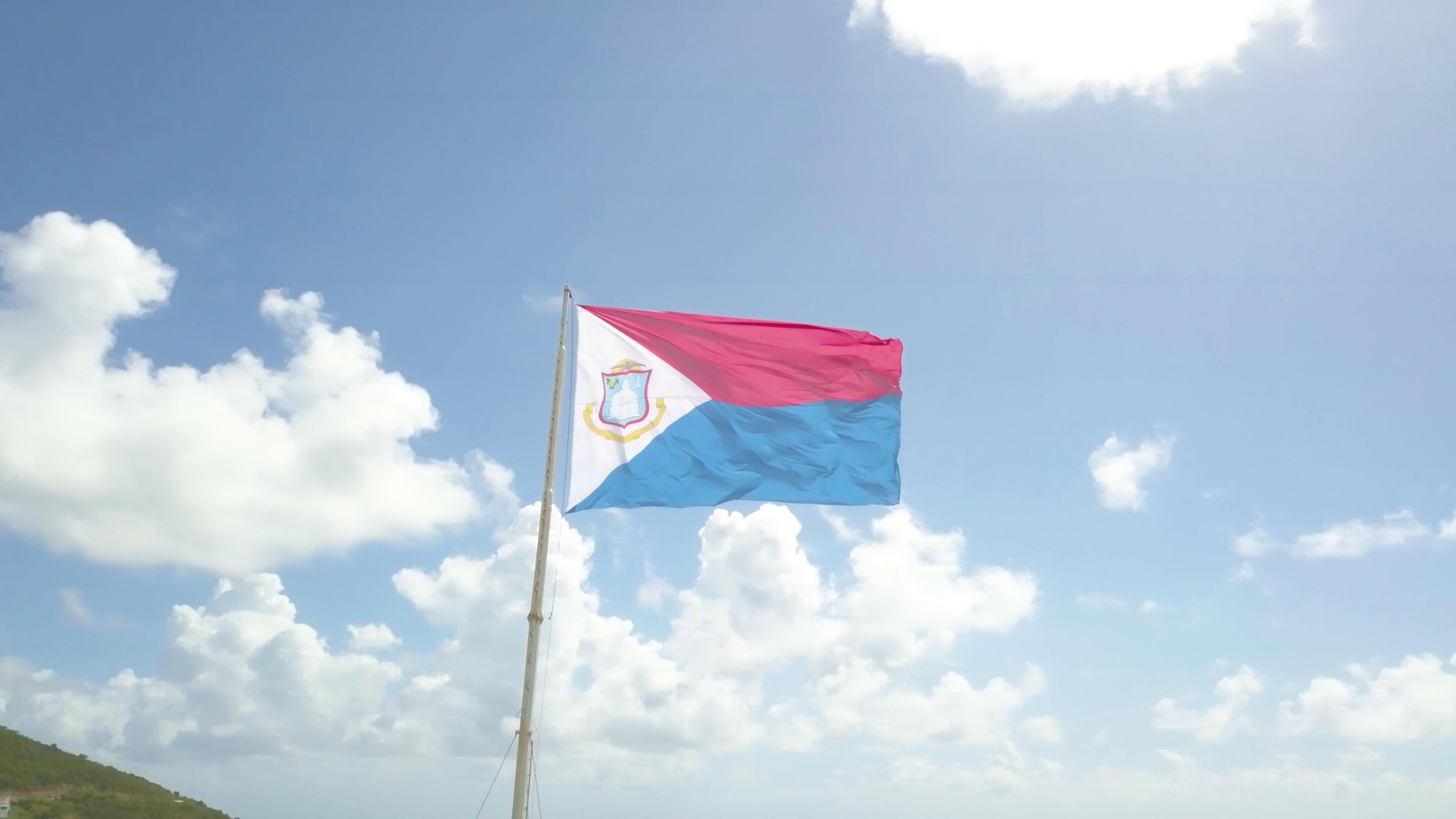 Flag of Sint Maarten Country symbol illustration